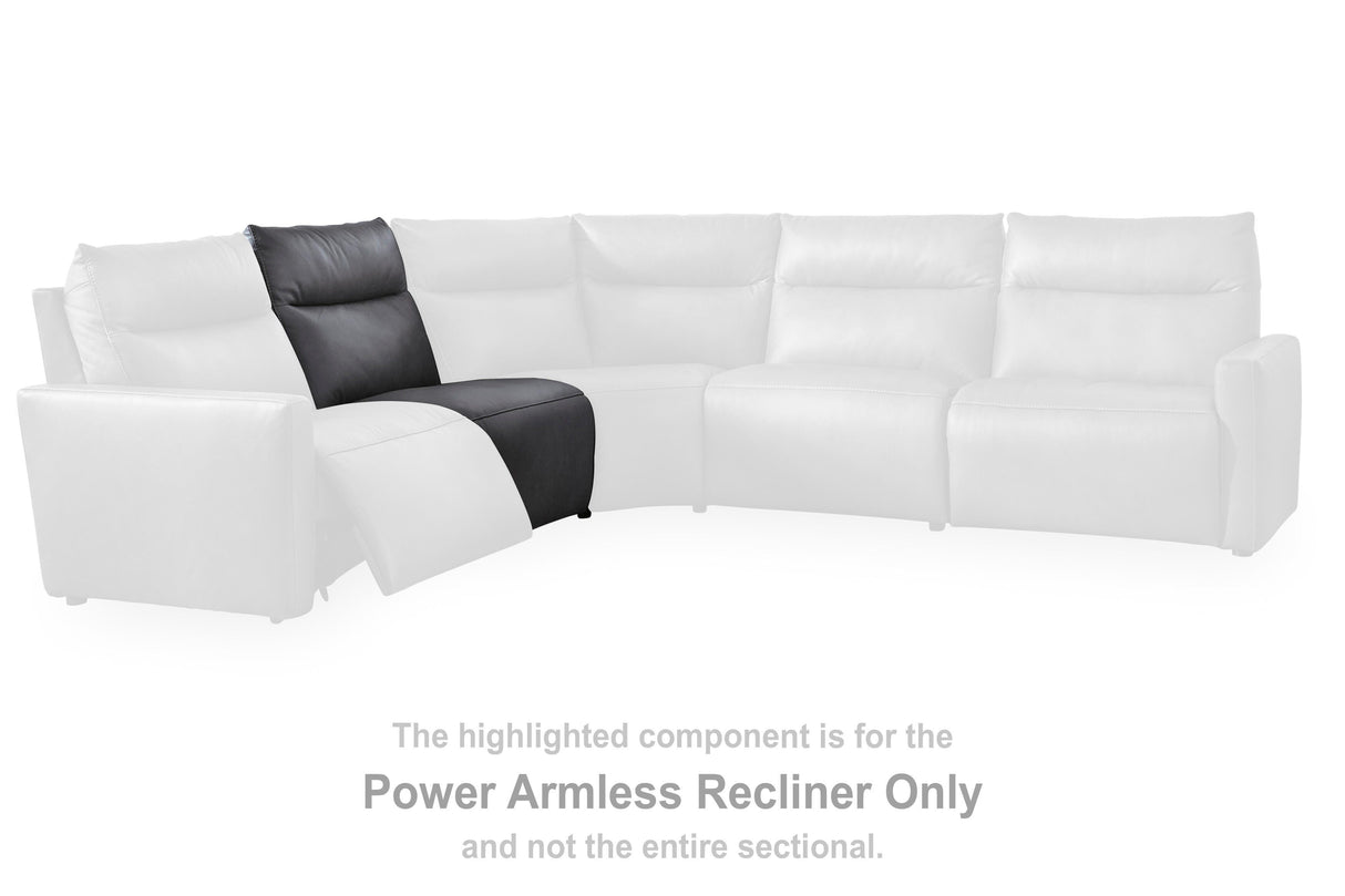 ModZ Blue Power Armless Recliner from Ashley - Luna Furniture