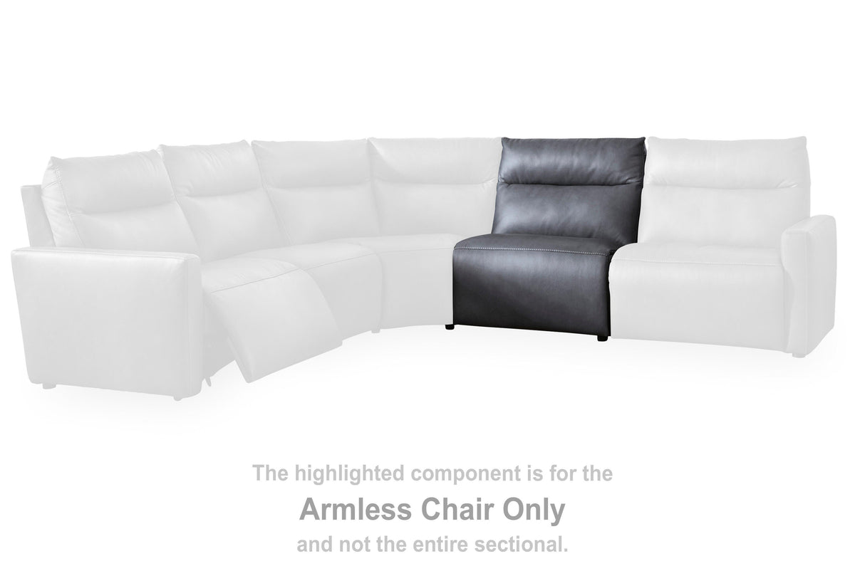 ModZ Blue Armless Chair from Ashley - Luna Furniture
