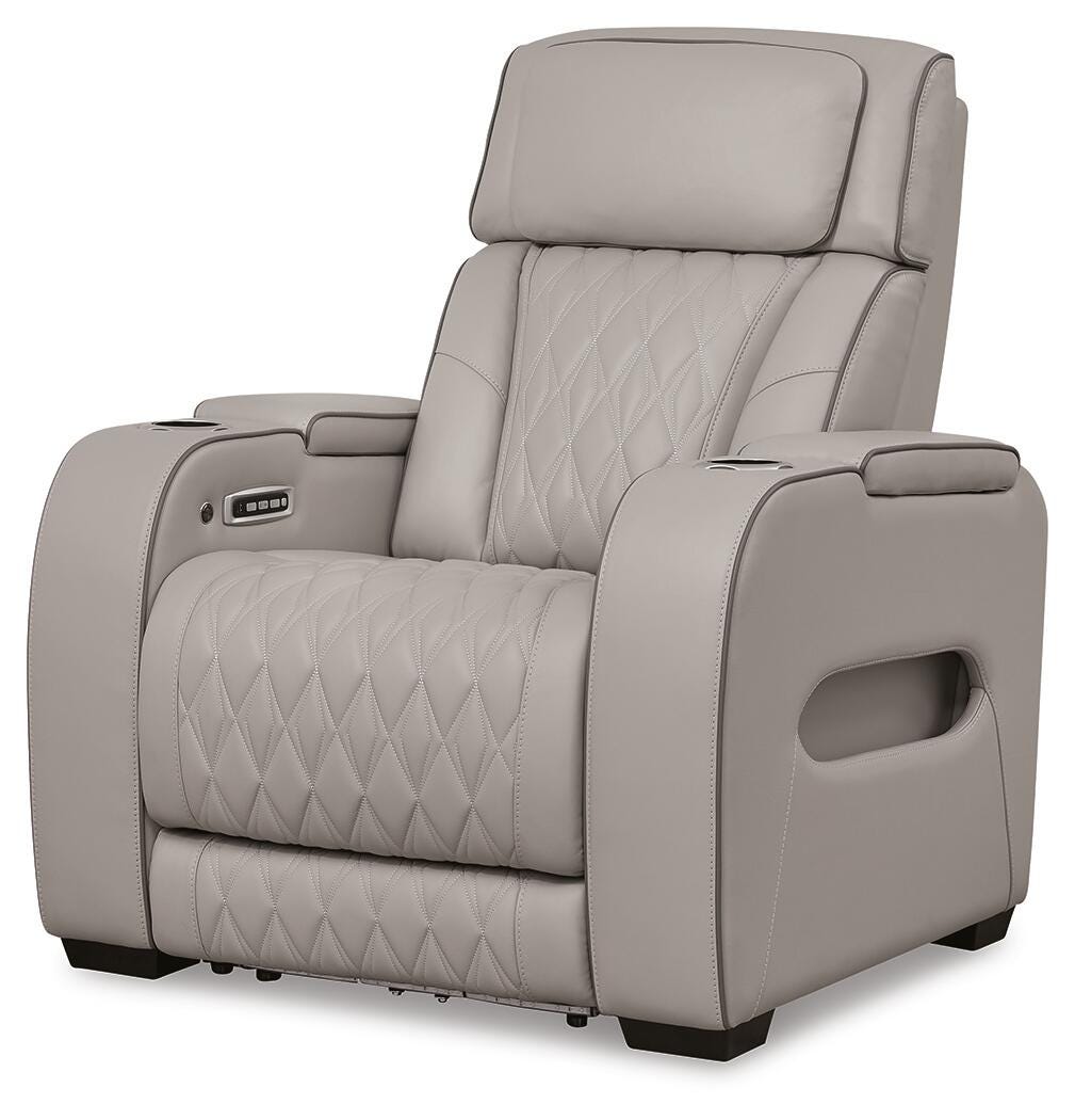 Boyington Gray Power Reclining Sofa and Recliner from Ashley - Luna Furniture