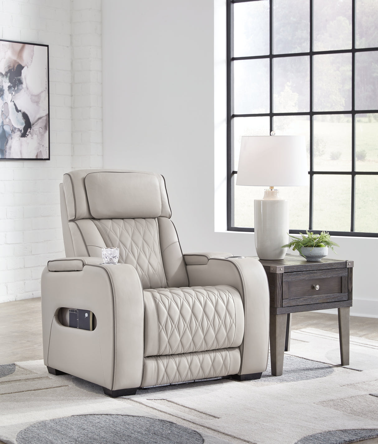 Boyington Gray Power Reclining Sofa and Recliner from Ashley - Luna Furniture