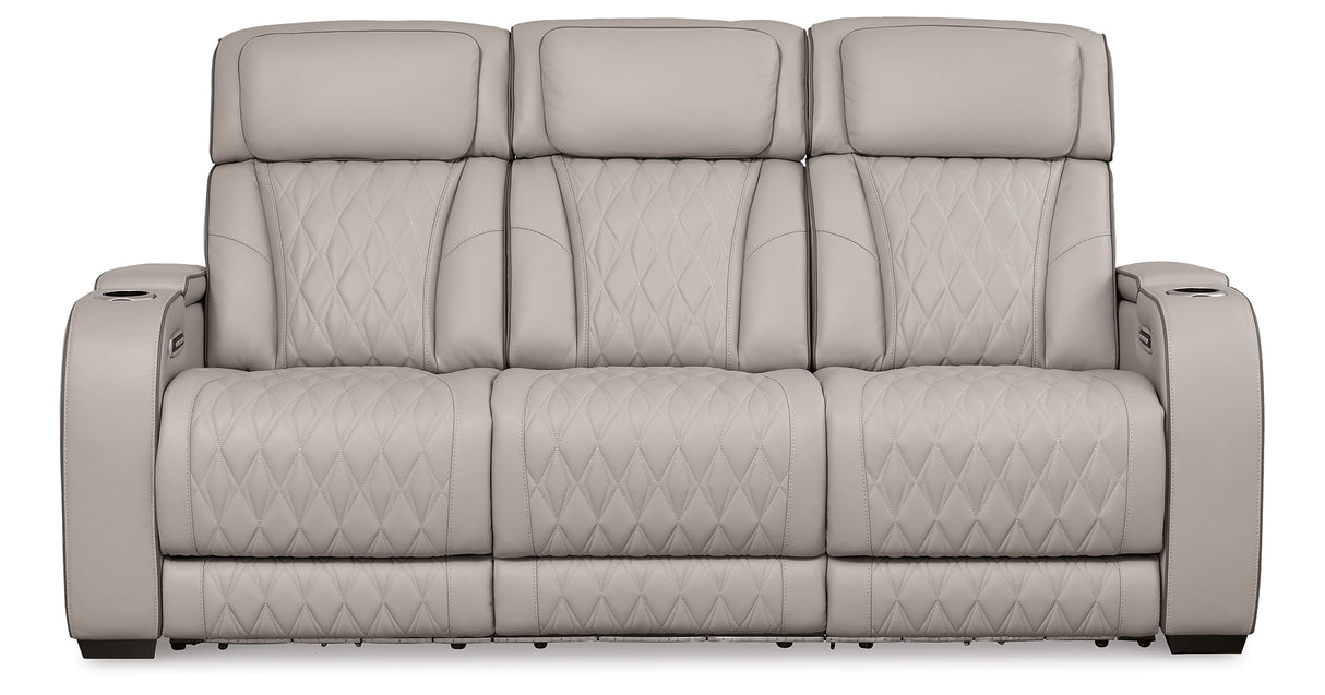 Boyington Gray Power Reclining Sofa and Recliner from Ashley - Luna Furniture