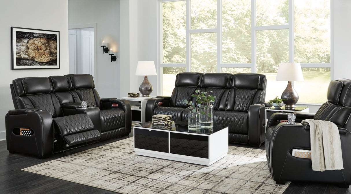 Boyington Sofa, Loveseat and Recliner in Black from Ashley - Luna Furniture
