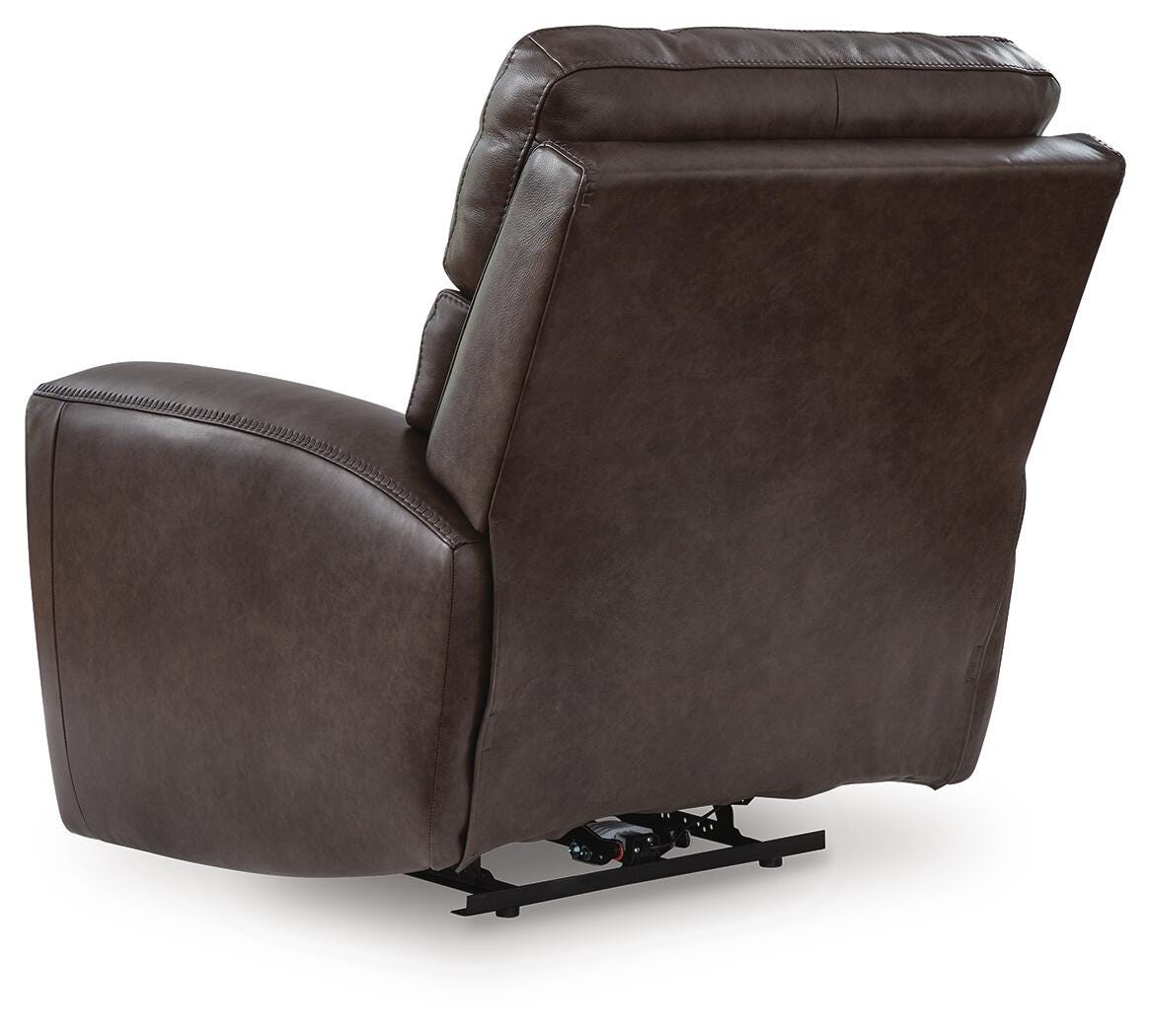 Crossplex Dark Brown Power Reclining Sofa and Power Recliner from Ashley Furniture - Luna Furniture