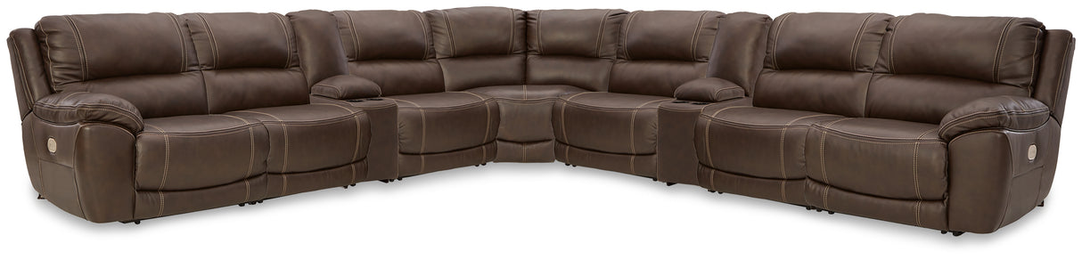 Dunleith Chocolate 9-Piece Power Reclining Sectional from Ashley - Luna Furniture
