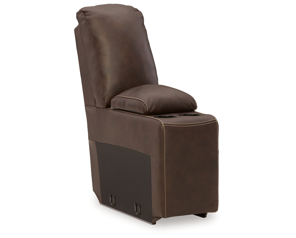 Dunleith Chocolate Power Reclining Living Room Set with Console from Ashley - Luna Furniture