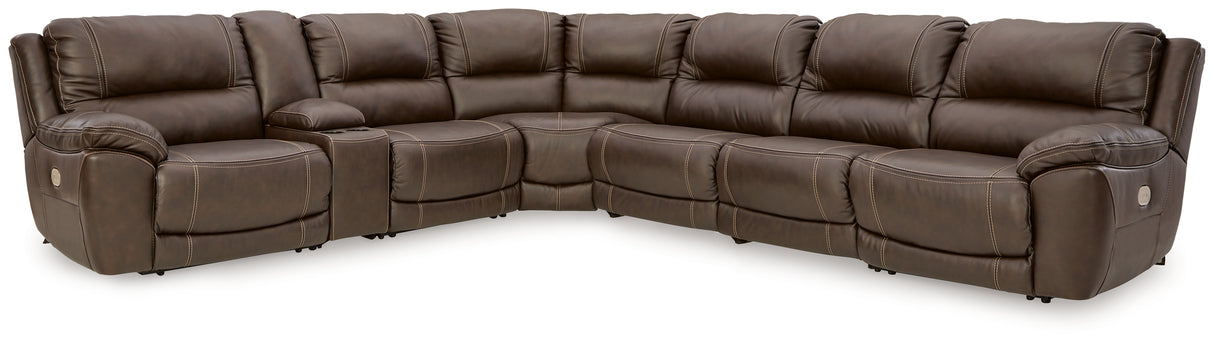 Dunleith Chocolate 7-Piece Power Reclining Sectional from Ashley - Luna Furniture