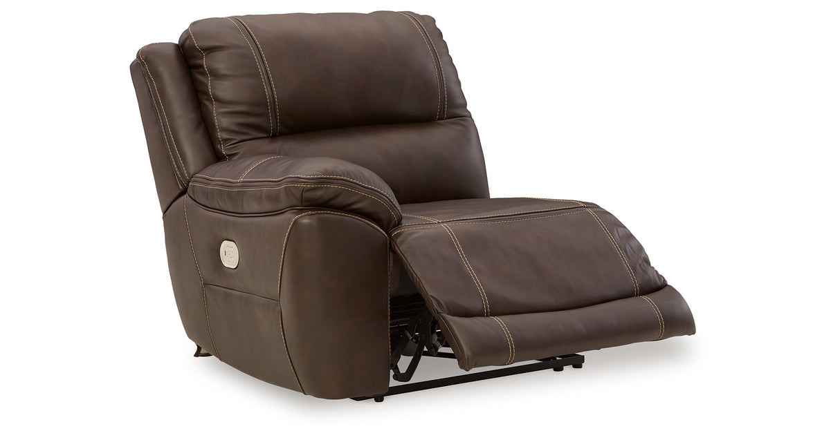 Dunleith Chocolate Power Reclining Living Room Set with Console from Ashley - Luna Furniture