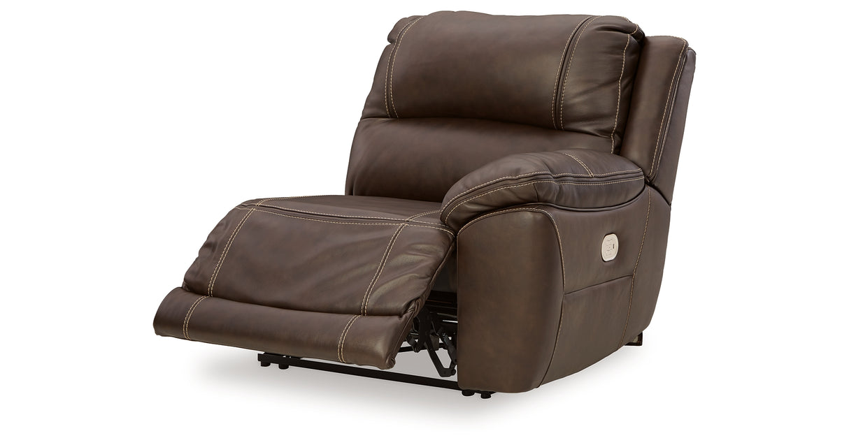 Dunleith Chocolate Power Reclining Living Room Set with Console from Ashley - Luna Furniture
