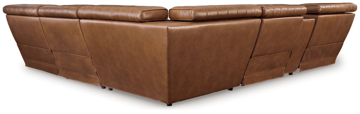 Temmpton Chocolate 6-Piece Power Reclining Sectional from Ashley Furniture - Luna Furniture