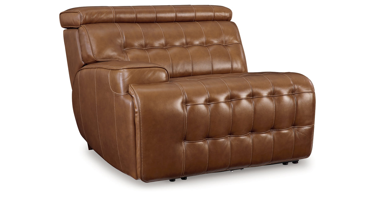 Temmpton Chocolate Left-Arm Facing Power Recliner from Ashley - Luna Furniture