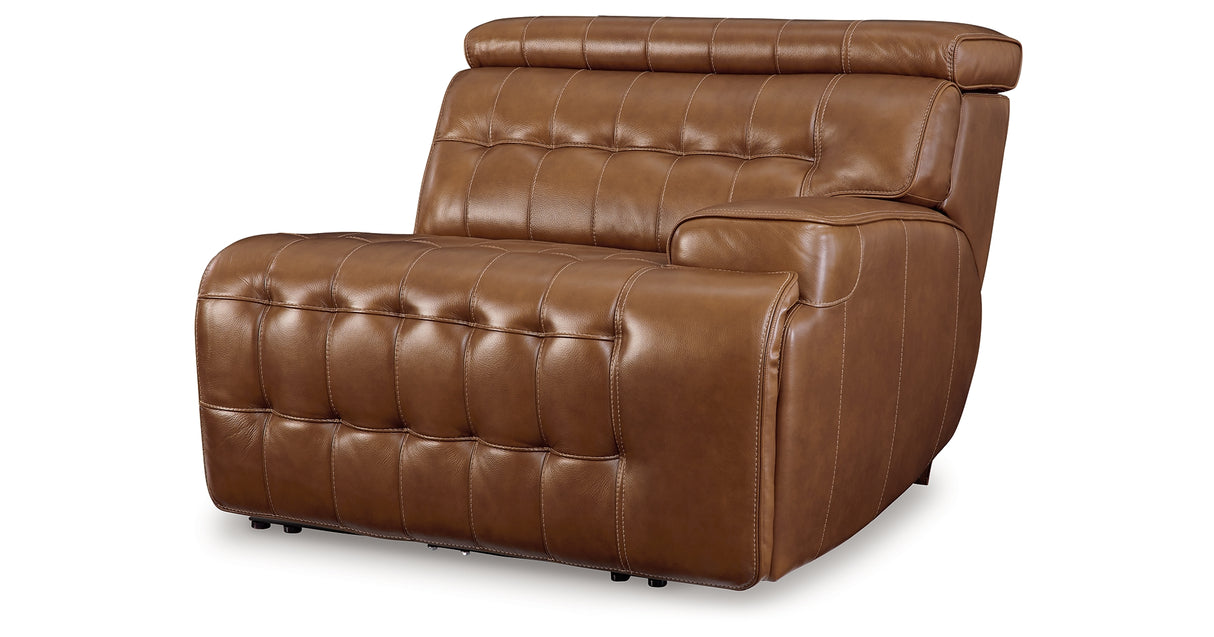 Temmpton Chocolate Right-Arm Facing Power Recliner from Ashley - Luna Furniture