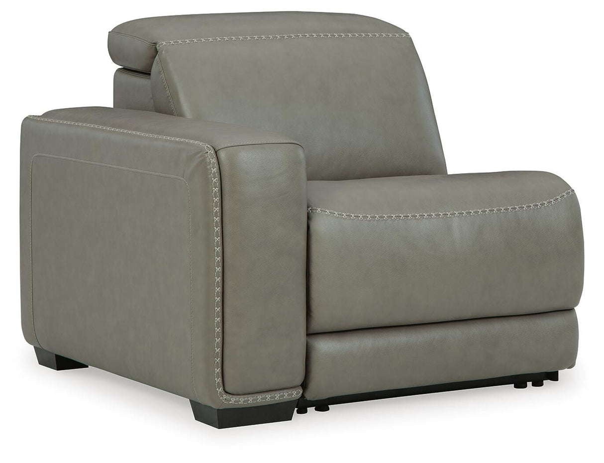 Correze Gray Left-Arm Facing Power Recliner from Ashley - Luna Furniture