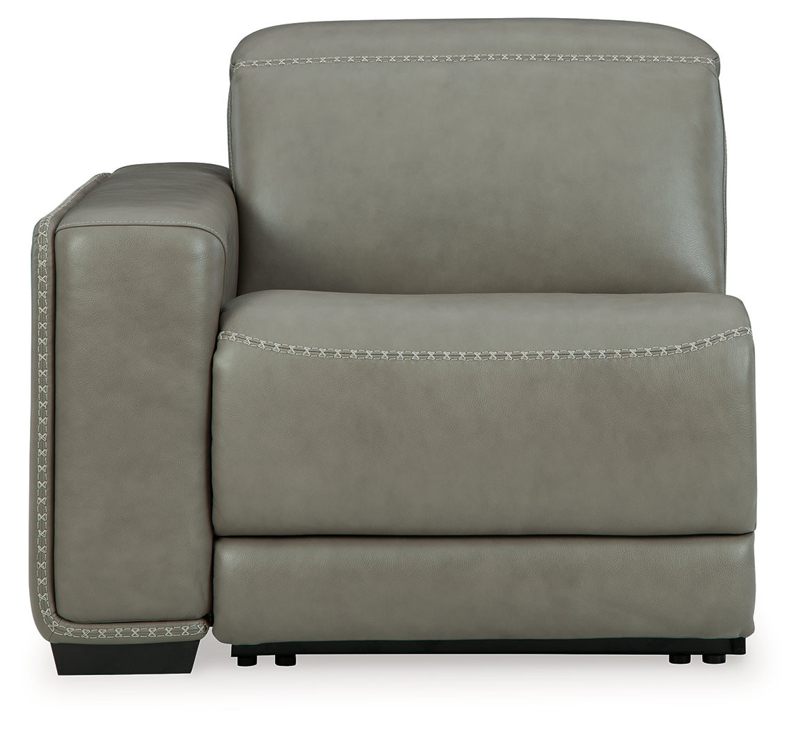 Correze Gray Left-Arm Facing Power Recliner from Ashley - Luna Furniture