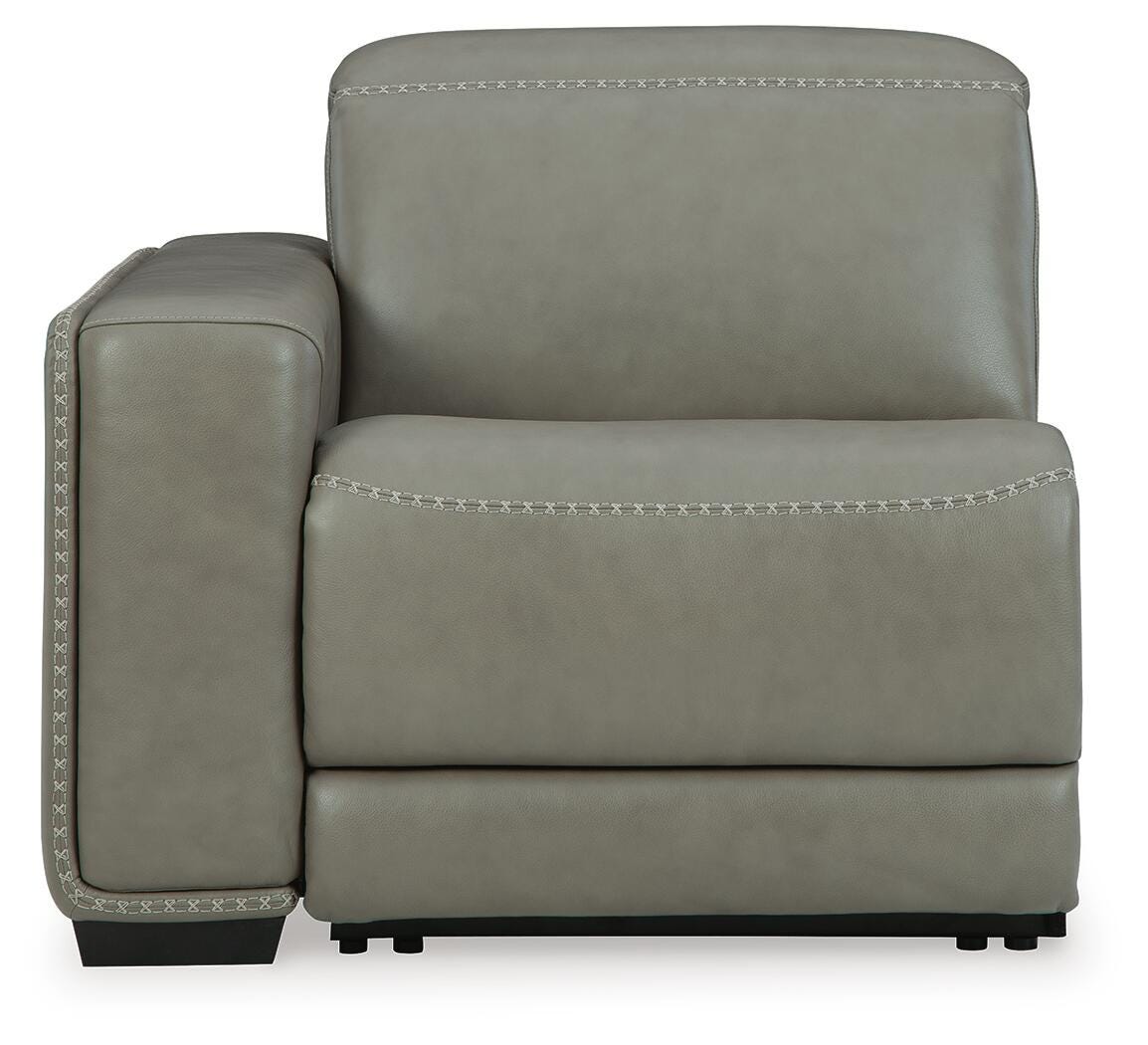 Correze Gray Left-Arm Facing Power Recliner from Ashley - Luna Furniture