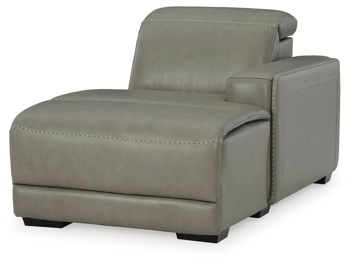 Correze Gray Right-Arm Facing Power Reclining Back Chaise from Ashley - Luna Furniture