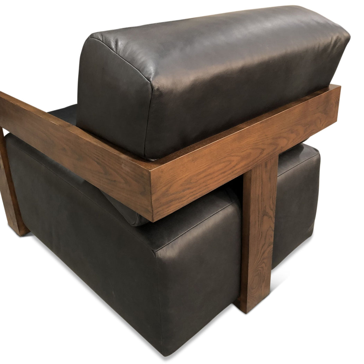 Maison Harper Accent Chair in Charme Black Leather from Home Trends & Design - Luna Furniture