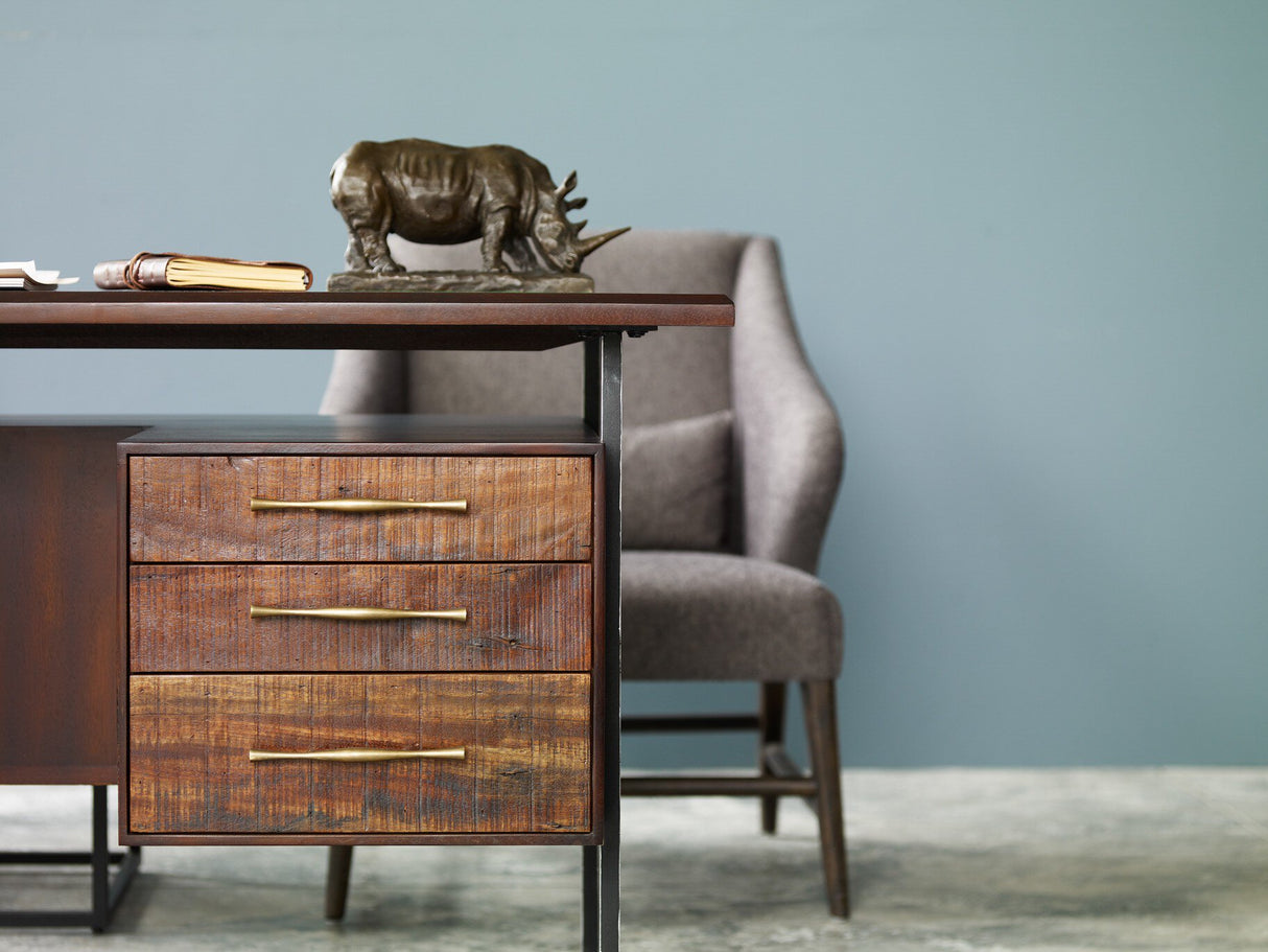 Lauren Desk in Natural Peroba from Four Hands - Luna Furniture