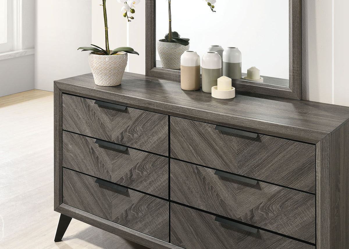 Vagan Gray Contemporary Bedroom Set from Furniture of America - Luna Furniture