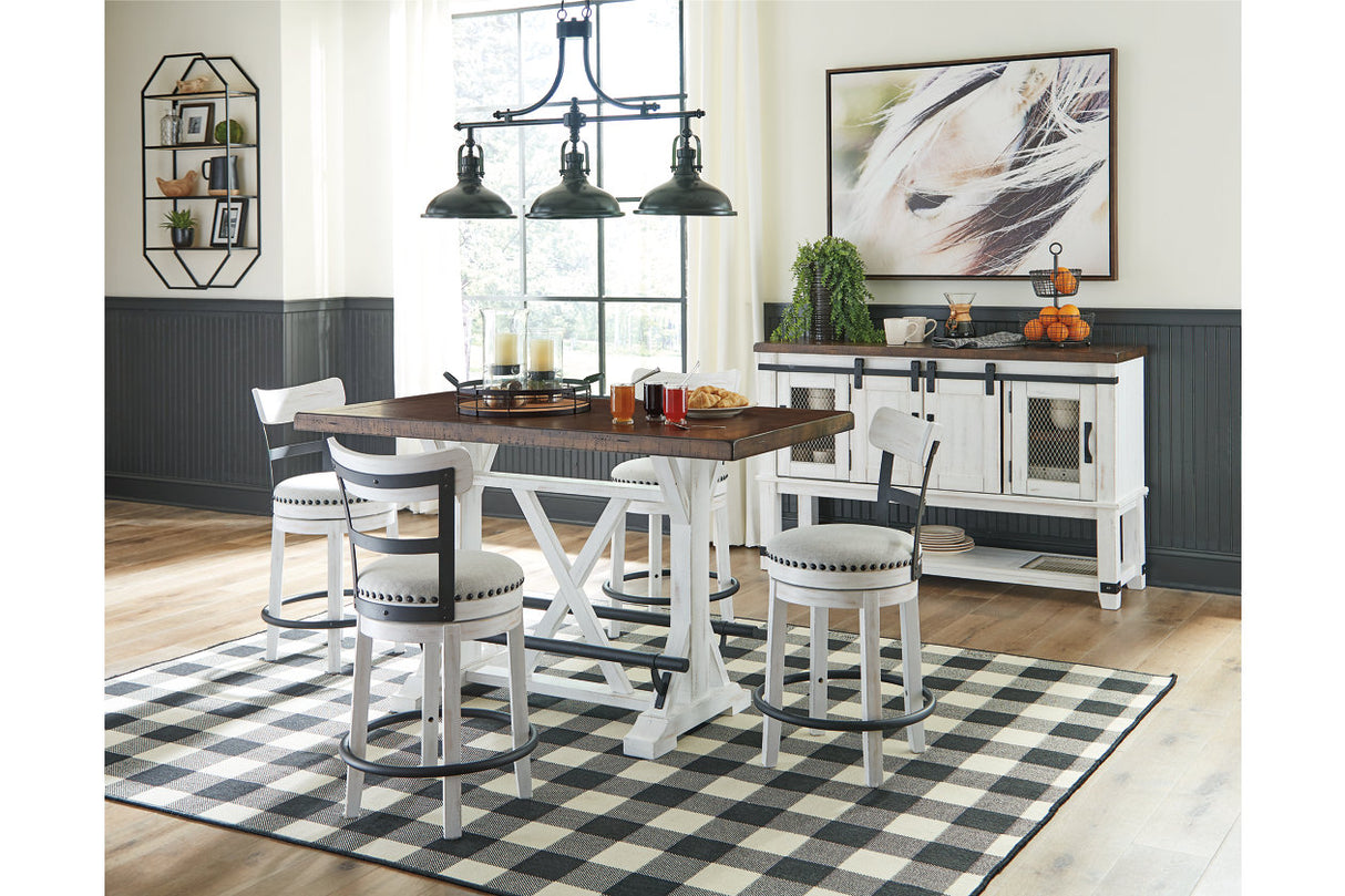 Valebeck Multi Counter Height Dining Table, 4 Barstools and Server from Ashley - Luna Furniture