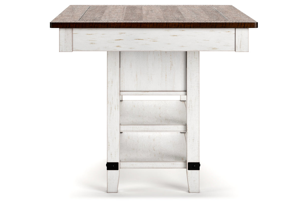 Valebeck White/Brown Multi Counter Height Dining Table and 4 Barstools from Ashley Furniture - Luna Furniture