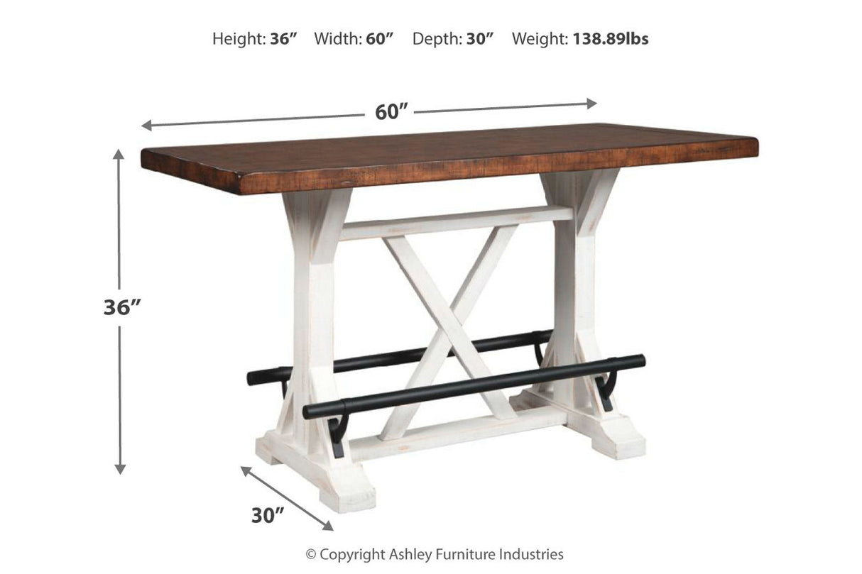 Valebeck Multi Counter Height Table and 4 Stools from Ashley Furniture - Luna Furniture