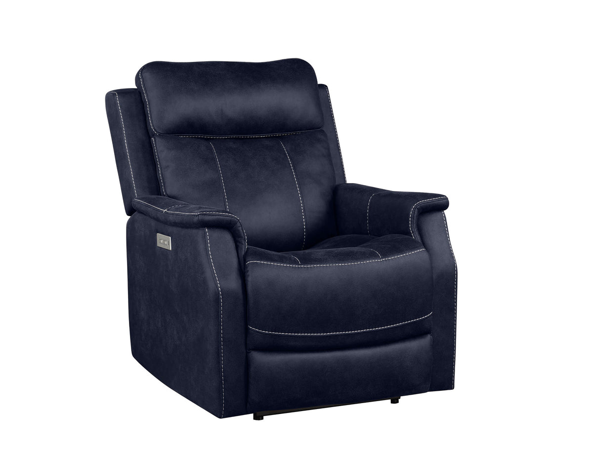 Valencia Ocean Blue Dual Power Recliner from Steve Silver - Luna Furniture