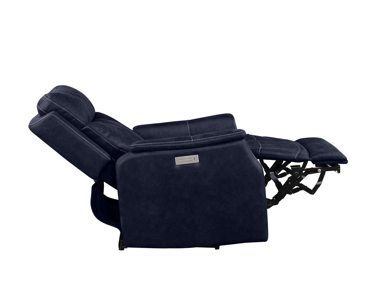 Valencia Ocean Blue Dual Power Recliner from Steve Silver - Luna Furniture