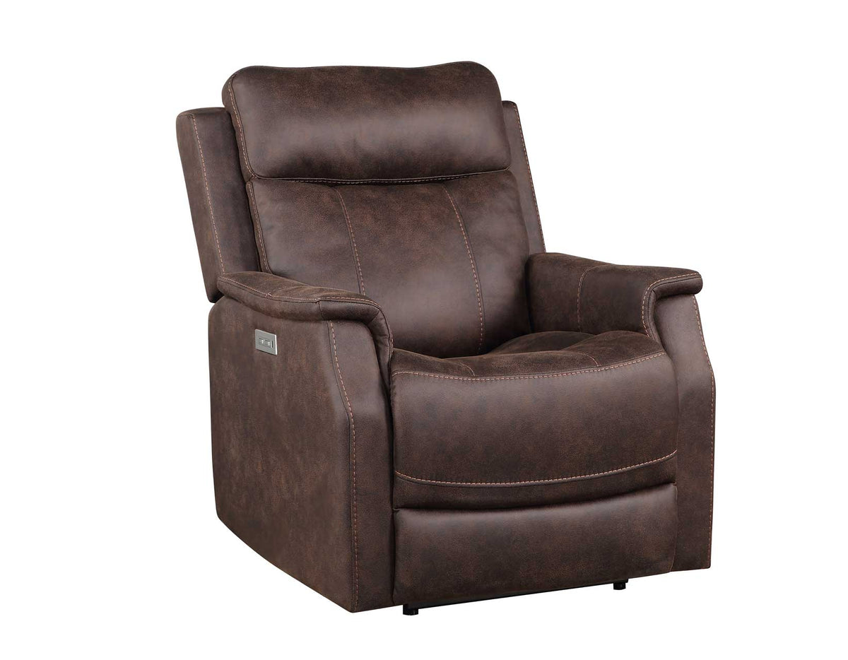 Valencia Walnut Dual-Power Recliner from Steve Silver - Luna Furniture