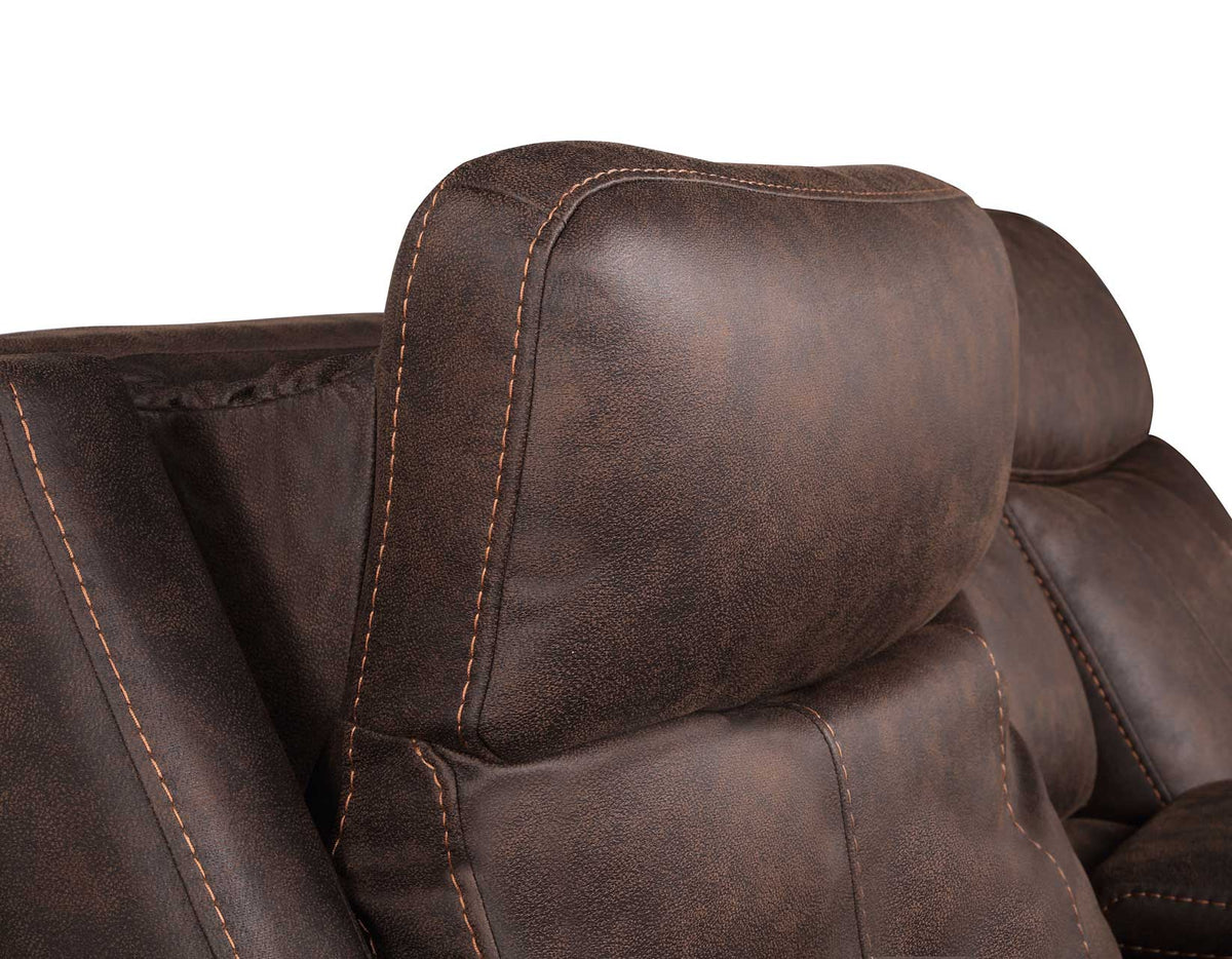 Valencia Walnut Dual-Power Reclining Sofa from Steve Silver - Luna Furniture