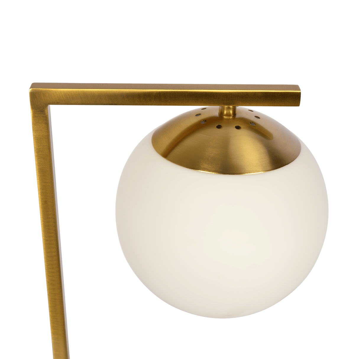 Velvet Globe Table Lamp White Opal Glass with Dimmer Switch Inline from Midinmod - Luna Furniture