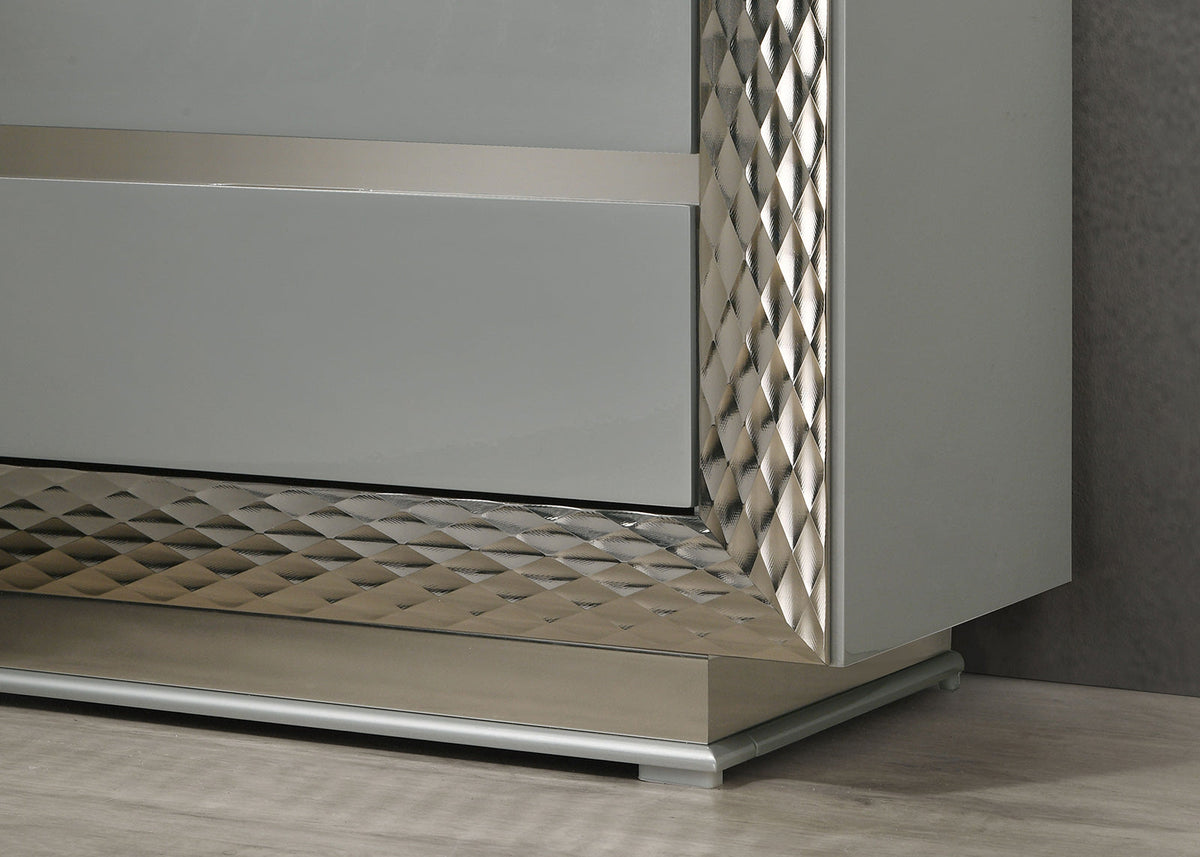 Ventnor Gray Glam Bedroom Set from Furniture of America - Luna Furniture