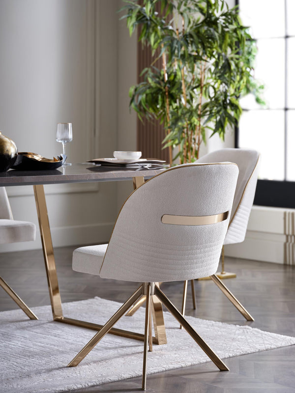 Veronica Cream Dining Chair, Set of 2