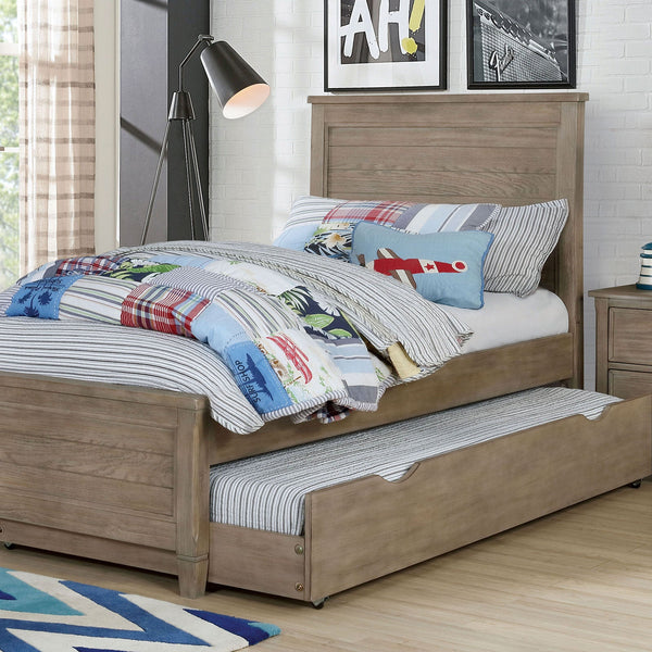Vevey Wire-Brushed Warm Gray Twin Bed