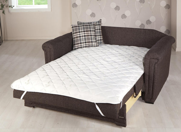 Victoria Andre Dark Brown Sleeper Loveseat
