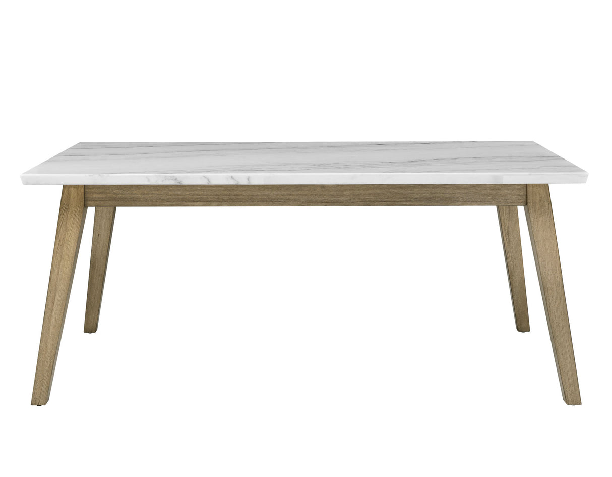 Vida 5-Piece White Marble Dining Set(Table & 4 Side Chairs) from Steve Silver - Luna Furniture