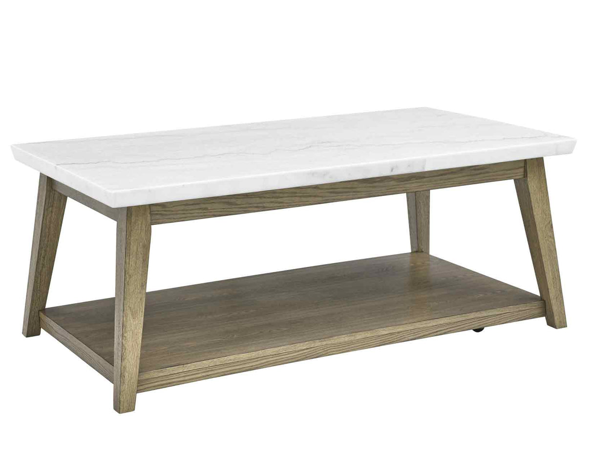 Vida Marble Top Cocktail Table w/Casters from Steve Silver - Luna Furniture