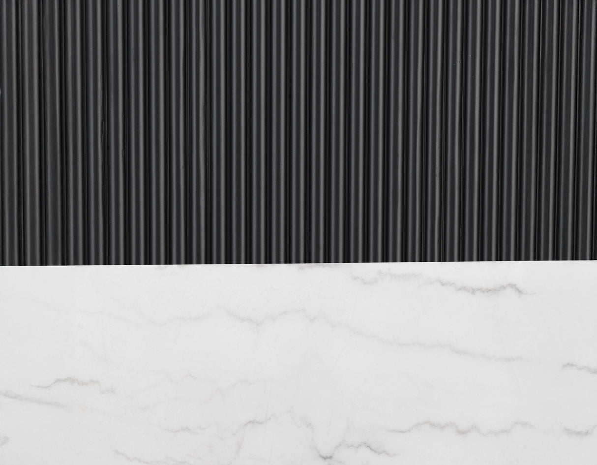 Vida Marble Top WIne Cabinet, Black Finish from Steve Silver - Luna Furniture