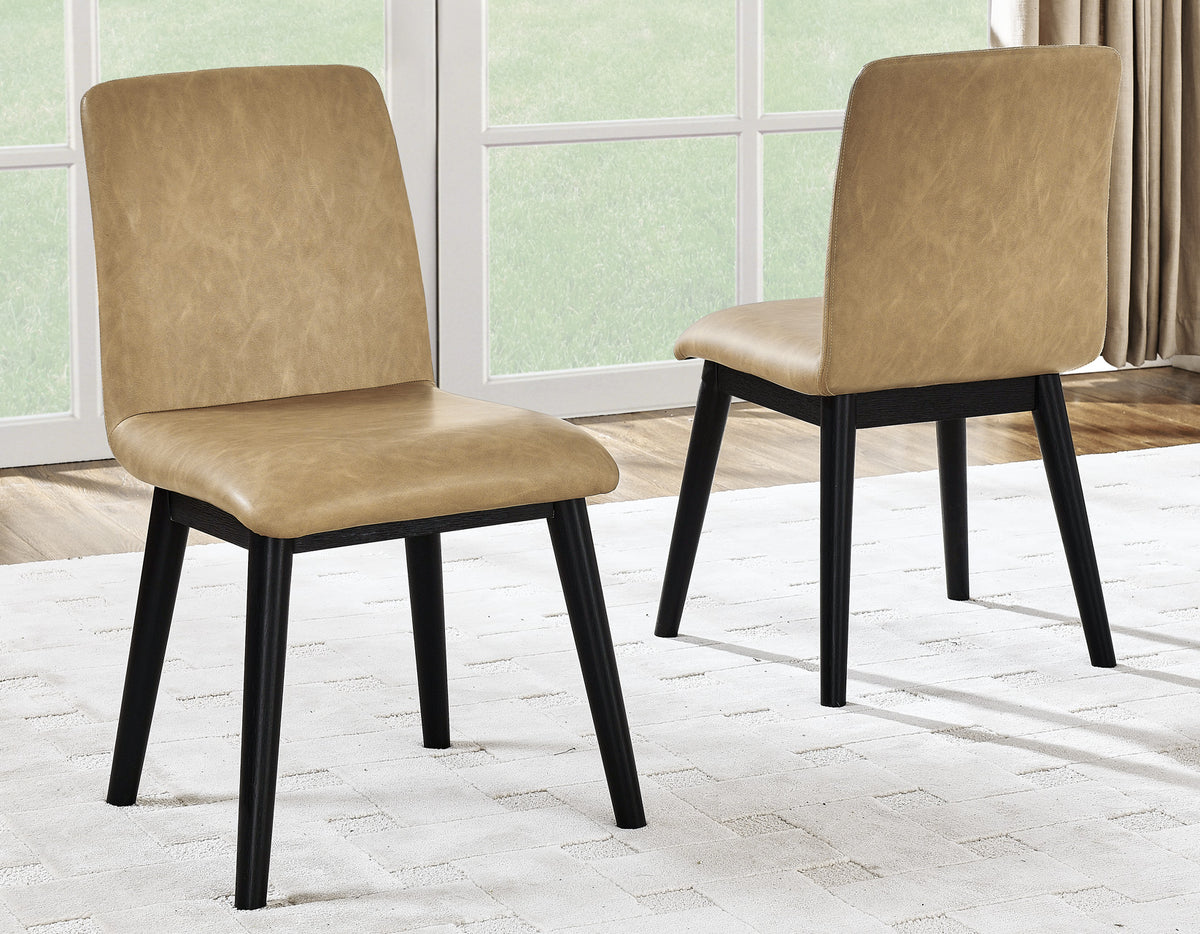 Vida Vegan Leather Side Chair, Sand from Steve Silver - Luna Furniture