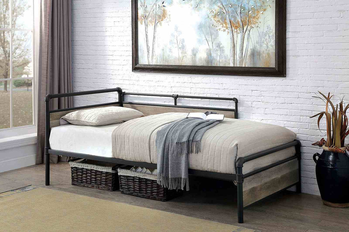 Vidar Sand Black Daybed from Furniture of America - Luna Furniture