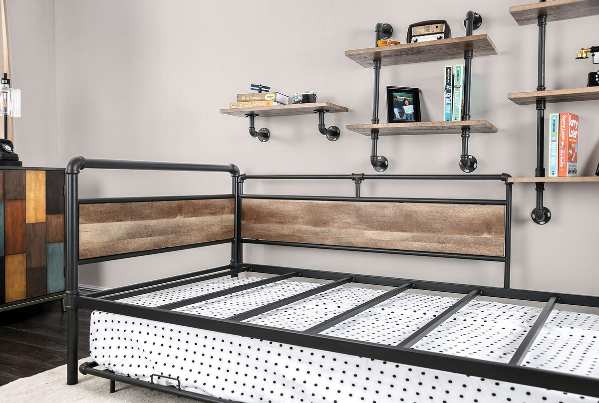 Vidar Sand Black Daybed from Furniture of America - Luna Furniture