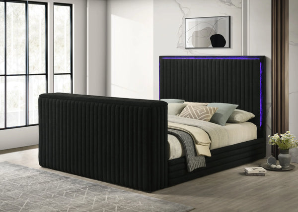 Villa Black Queen Platform Bed