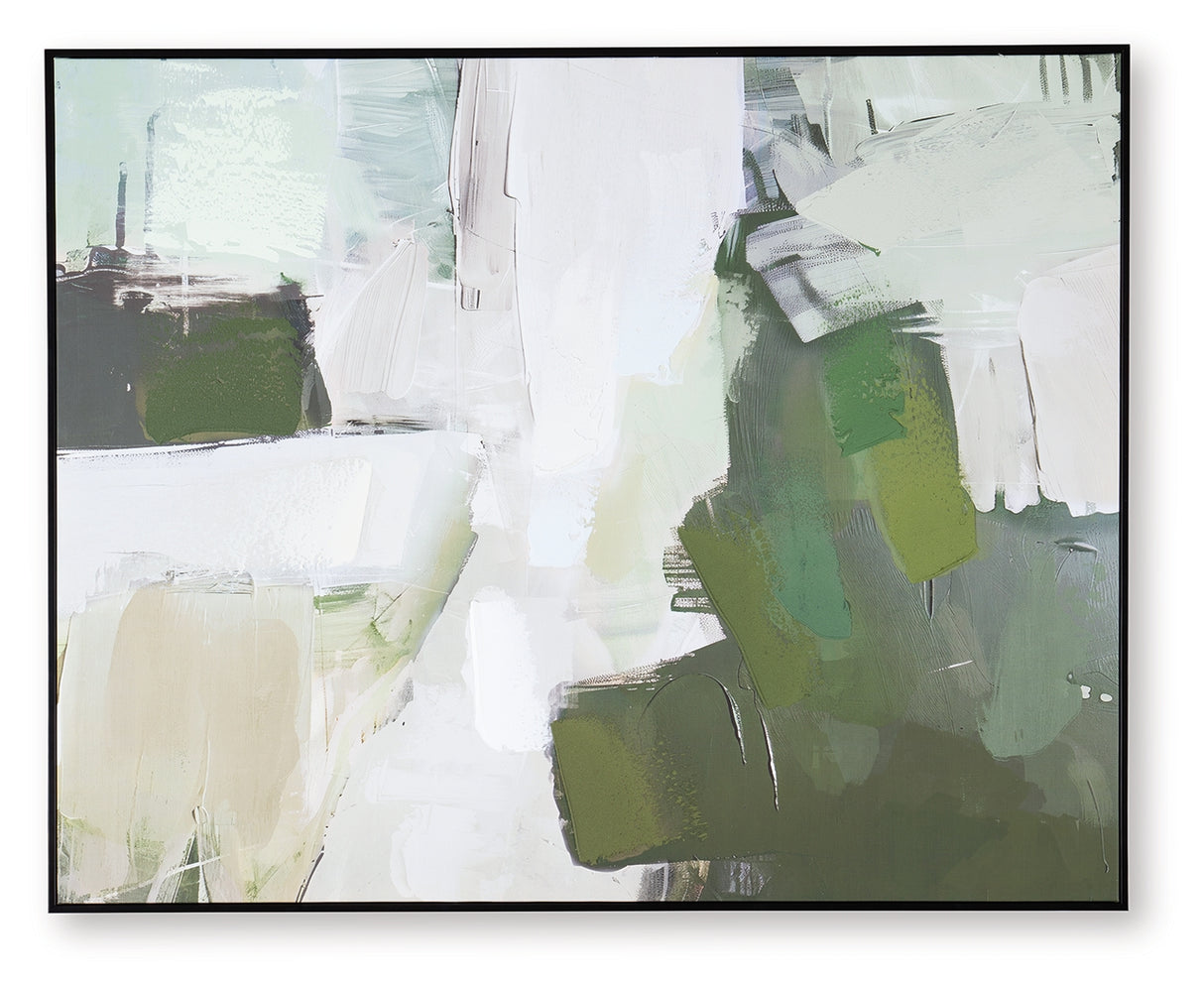 Vinick Green/Gray/White Wall Art from Ashley - Luna Furniture