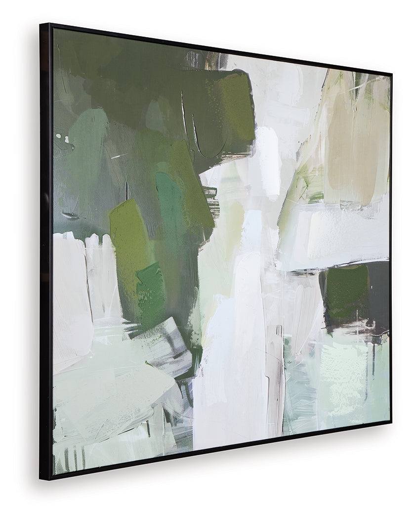 Vinick Green/Gray/White Wall Art from Ashley - Luna Furniture