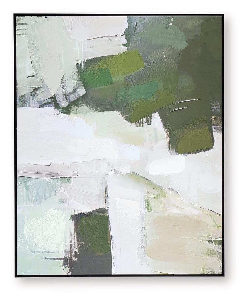 Vinick Green/Gray/White Wall Art from Ashley - Luna Furniture