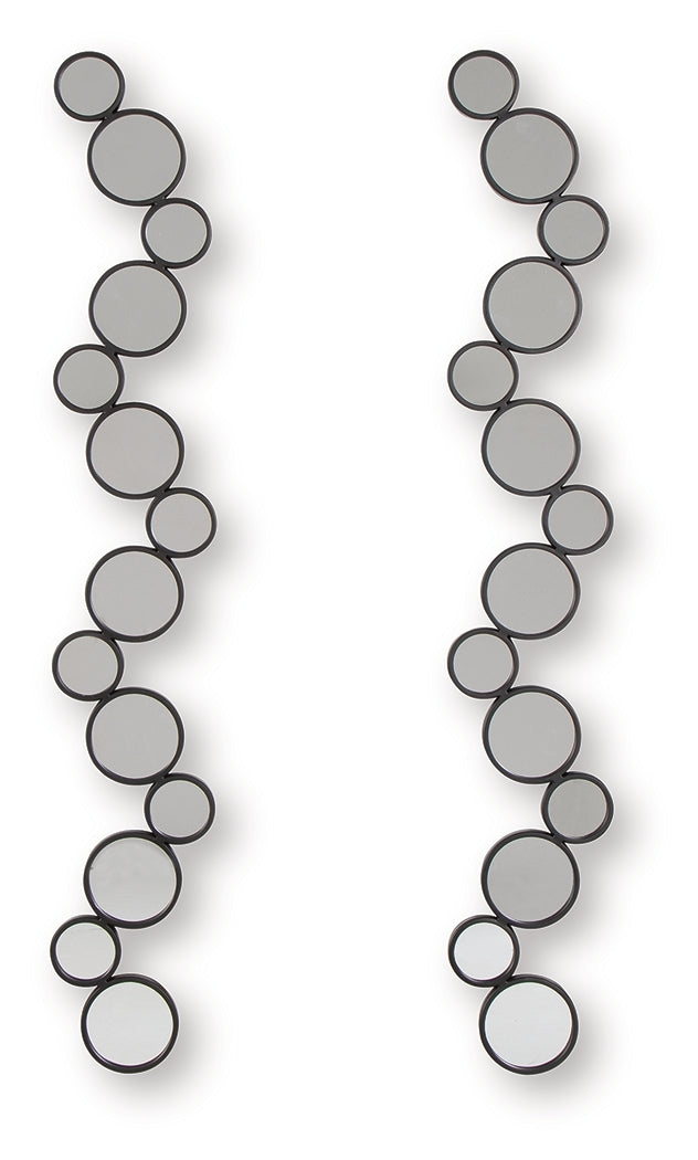 Vinler Black Accent Mirror Set (Set of 2) from Ashley - Luna Furniture