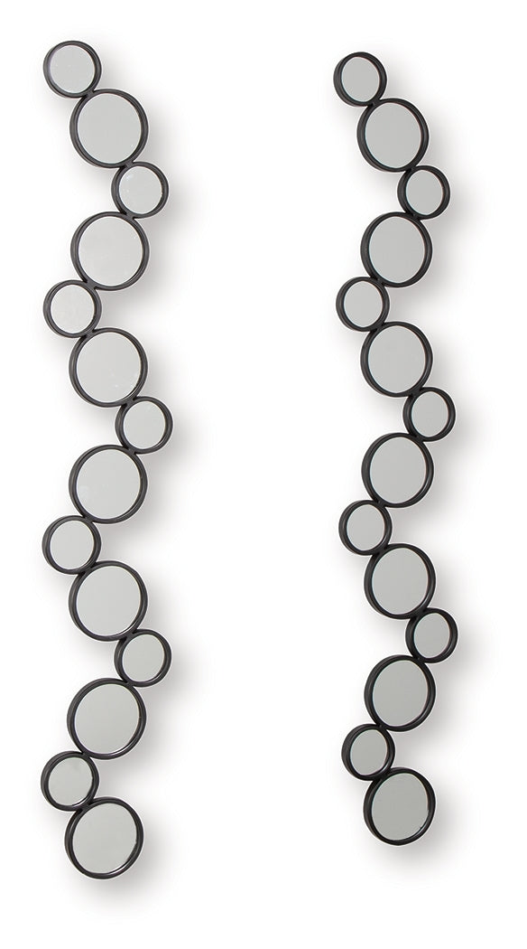 Vinler Black Accent Mirror Set (Set of 2) from Ashley - Luna Furniture