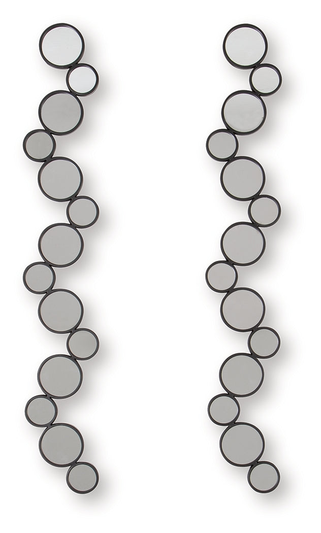 Vinler Black Accent Mirror Set (Set of 2) from Ashley - Luna Furniture