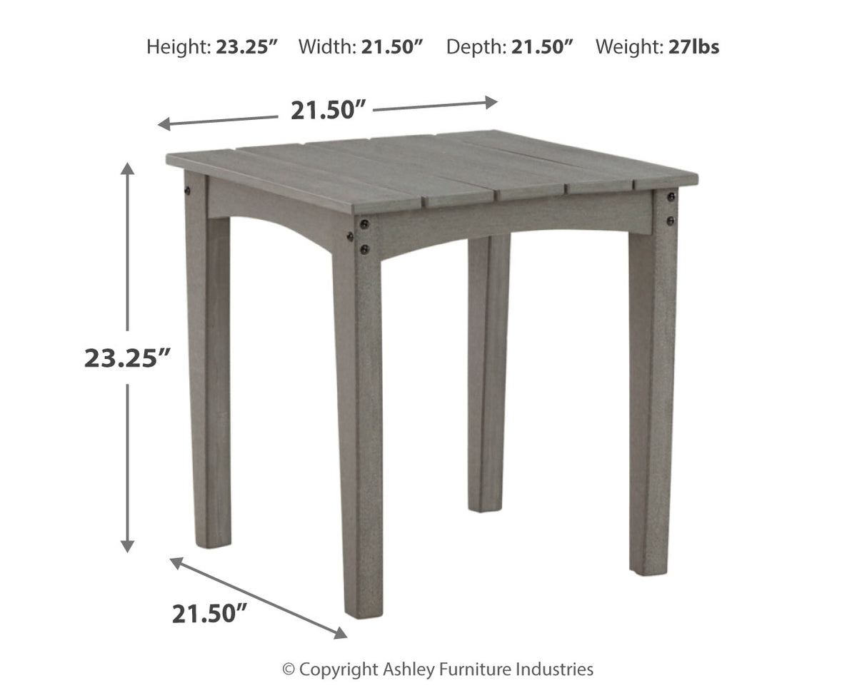 Visola Outdoor Coffee Table with 2 End Tables in Gray from Ashley Furniture - Luna Furniture