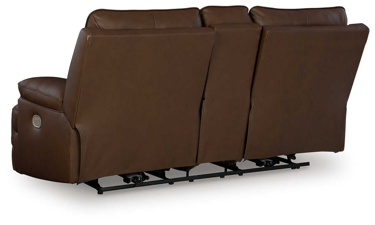 VonRyan Tobacco Power Reclining Loveseat from Ashley - Luna Furniture