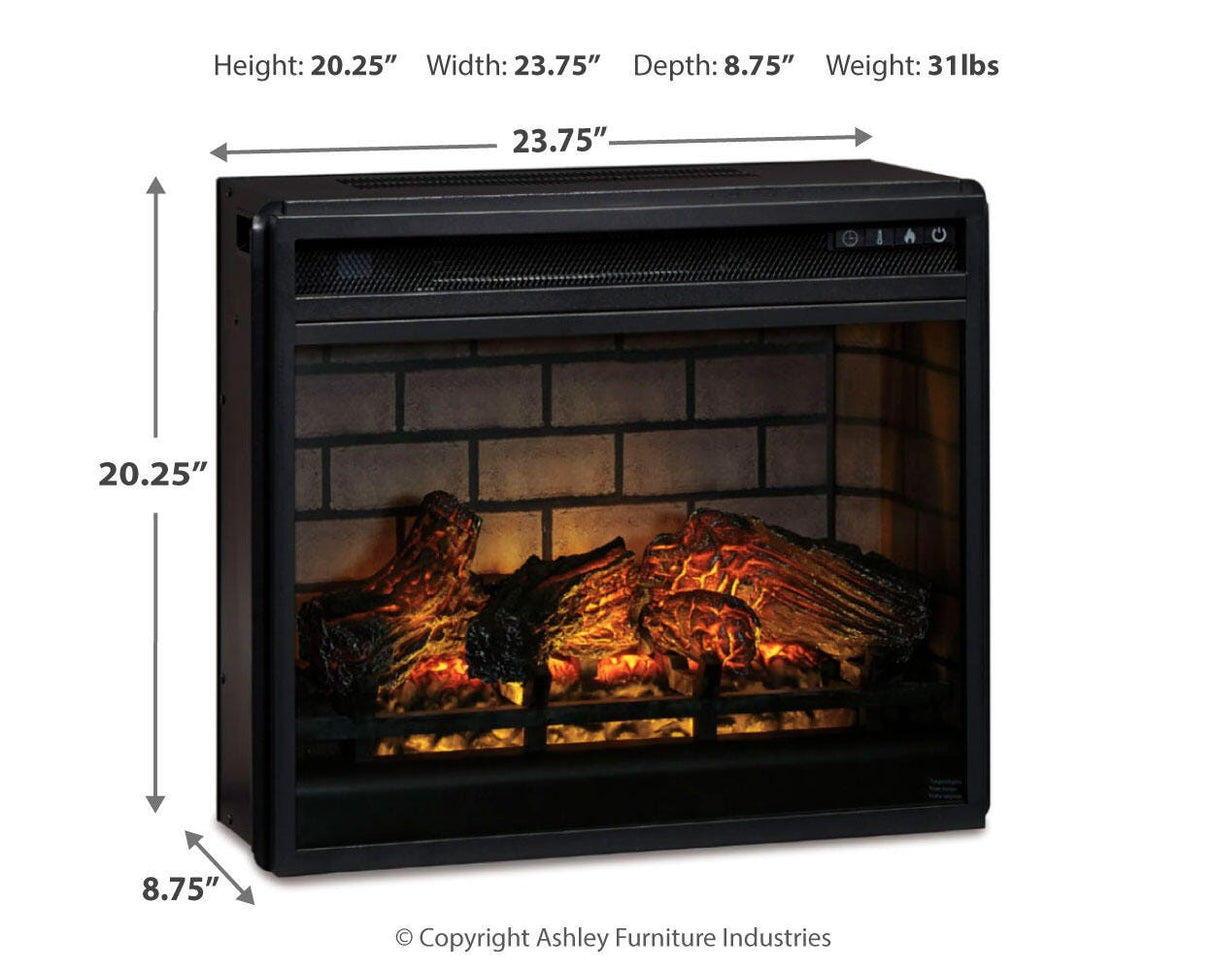 Entertainment Accessories Black Electric Infrared Fireplace Insert from Ashley Furniture - Luna Furniture